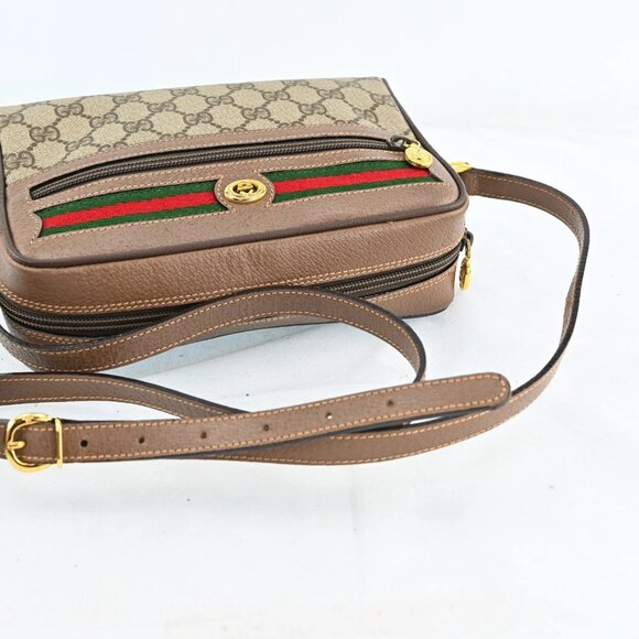 Authentic GUCCI GG Sherry PVC Leather Brown Shoulder Bag bsj630-121025 - Picture 7 of 16